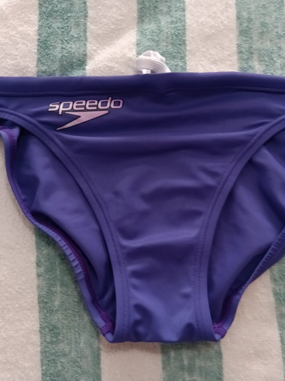 (*) VINTAGE JAPANESE COMPETITIVE SWIM BRIEF, PURPLE, JASPO "XO" - (Pre-Owned)